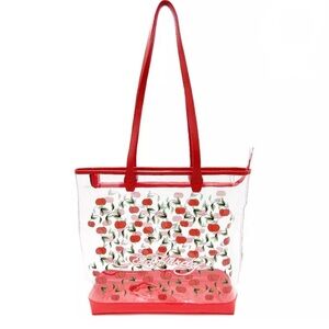 Ed Hardy Red Cherry Transparent PVC Tote Bag